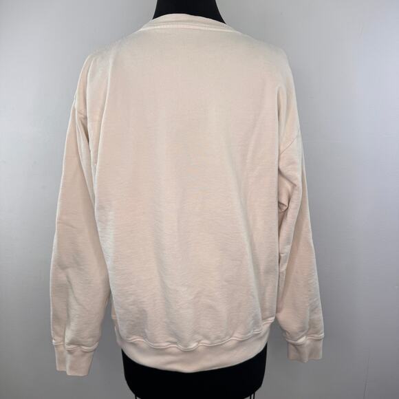 Sporty & Rich PRINCE Racquet & Health Club Crewneck Women's S Beige Tennis USA - Picture 5 of 7